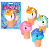 Squishy Fidget Unicorn Ice Cream Toy For Kids - Assorted